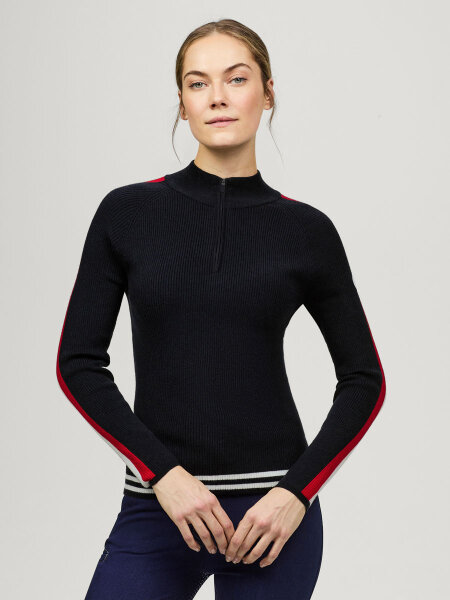 Tommy Hilfiger Damen Sweatshirt ¼ Zip CAROL desert sky