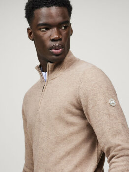 Tommy Hilfiger Herren ¼ Zip Pullover OAKFIELD taupe