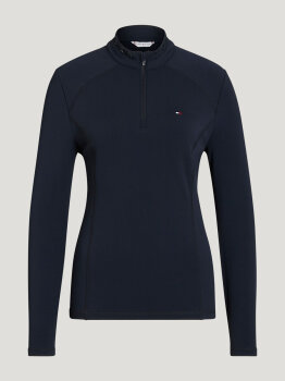 Tommy Hilfiger Damen ¼ Zip Funktionsshirt BETH desert sky