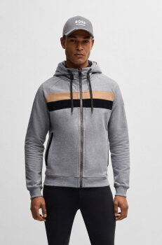 Boss Equestrian Herren Zip Hoodie RIVER grey melange