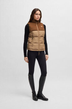 Boss Equestrian Damen Cord Puffer Weste VIOLA camel