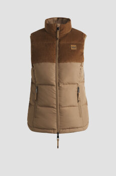 Boss Equestrian Damen Cord Puffer Weste VIOLA camel
