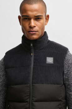 Boss Equestrian Herren Cord Puffer Weste ARTHUR black