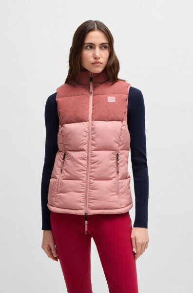 Boss Equestrian Damen Cord Puffer Weste VIOLA rose haze