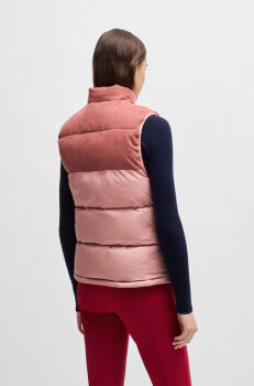 Boss Equestrian Damen Cord Puffer Weste VIOLA rose haze