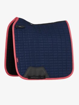 Le Mieux Schabracke Suede Dressage Square, L, navy/cranberry, DR