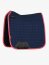 Le Mieux Schabracke Suede Dressage Square, L, navy/cranberry, DR
