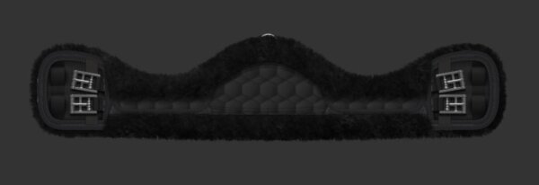 MATTES Kurzgurt asymmetrisch mit Lammfell schwarz
