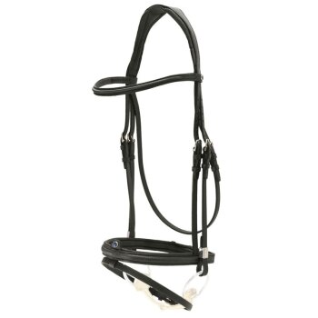 Stübben Trense PRO-JUMP mit Slide & Lock, kombiniertes Reithalfter, schwarz/schwarz
