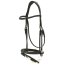 Stübben Trense PRO-JUMP mit Slide & Lock, kombiniertes Reithalfter, schwarz/schwarz