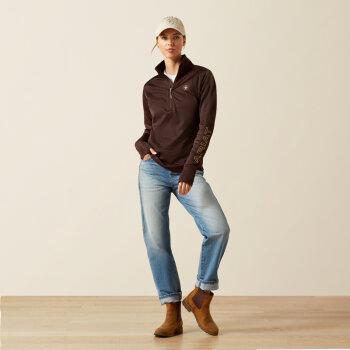 Ariat Damen ½ Zip Pullover TEAM EQ java