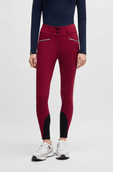 Boss Equestrian Damen Reithose HAILEY HIGH WAIST VOLLBESATZ red dahlia