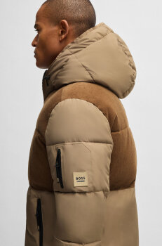 Boss Equestrian Herren Cord Puffer Jacke TOMAS camel