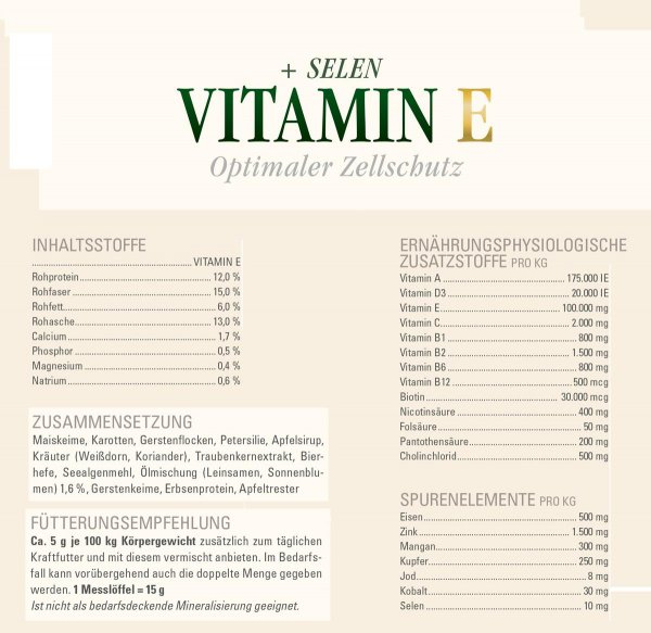 St.Hippolyt Vitamin E + Selen 1 kg