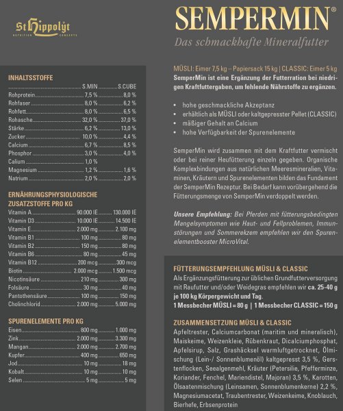 St.Hippolyt SemperMin Mineralmüsli 7,5kg