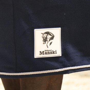 Manski Abschwitzdecke Fleece Zierkordel navy